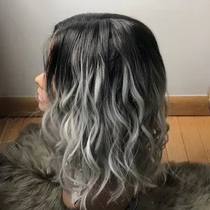 ?LEXA 12” GREY CELEB  MIDDLE PART WAVY BOB WIG Stunning Curly Flip Over Quick Weave Installation | TikTok main image 4